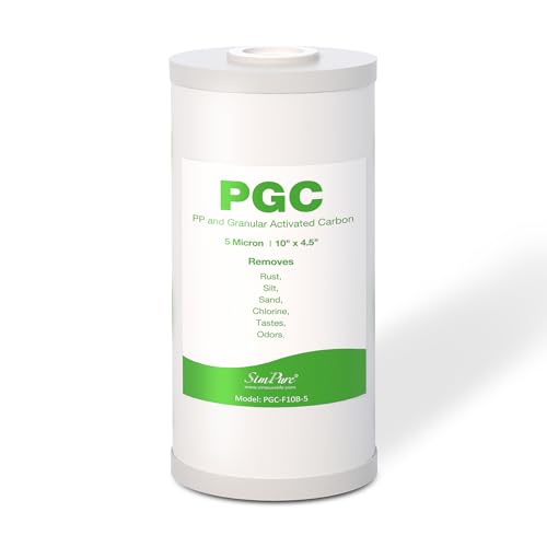 5 Micron 10" x 4.5" PGC Sediment Carbon Whole House Water Filter Cartridge