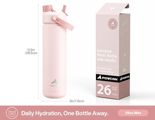 26 oz Insulated Water Bottle with 2