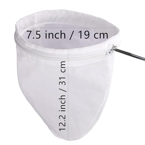 Ultra Fine Reusable Filter Bags with Stainless Steel Handle (4 Count)