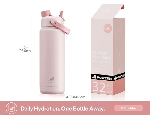 32 oz Insulated Water Bottle with 2