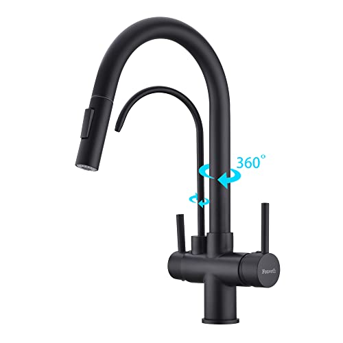 Matte Black Kitchen Faucet with Pull Down Sprayer