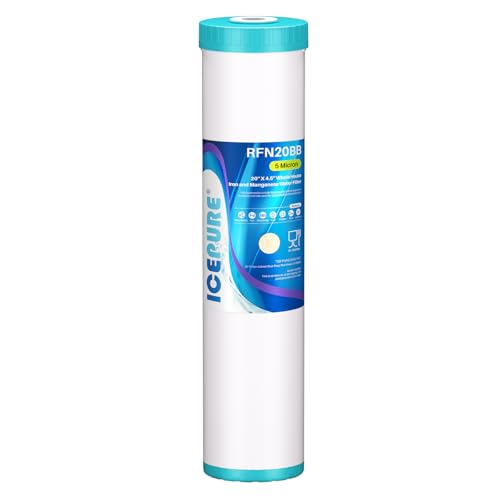 5 Micron 20" x 4.5" RFN20BB Whole House Iron & Manganese Reduce Water Filter Replacement for FM25B
