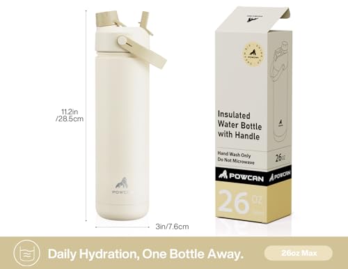 26 oz Insulated Water Bottle with 2
