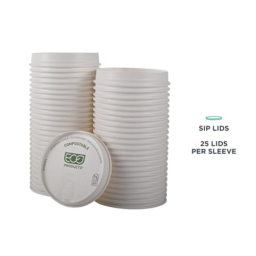 Eco Products Compostable Paper Coffee Cup Lids