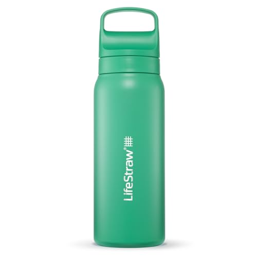 Go Series Insulated Stainless Steel Water Filter Bottle for Travel and Everyday Use Removes Bacteria