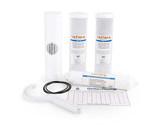 Ultima 7 VII 5 Stage Universal Under Sink Water Filter System Replacement Cartridges with Quick Connect Post Carbon Filter Kit Without Membrane GRO