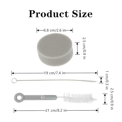 3 PCS Cat Water Fountain Cleaning Set Professional Brushes & Sponge