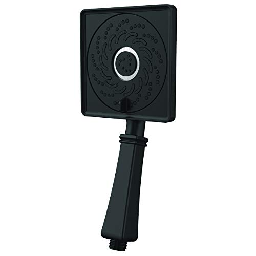 VS-5002-MB-E2 Rainier Exhilaration High Pressure Hand Held Shower Head, 2 GPM, Matte Black