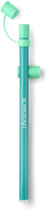 LifeStraw Sip Essential – Lightweight Water Filter Drinking Straw, Removes Bacteria, Parasites and Microplastics, Seaglass