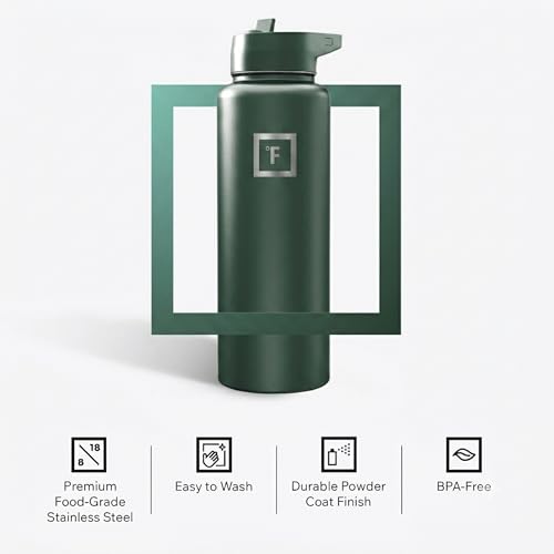 40 oz Wide Mouth Water Bottle with Straw