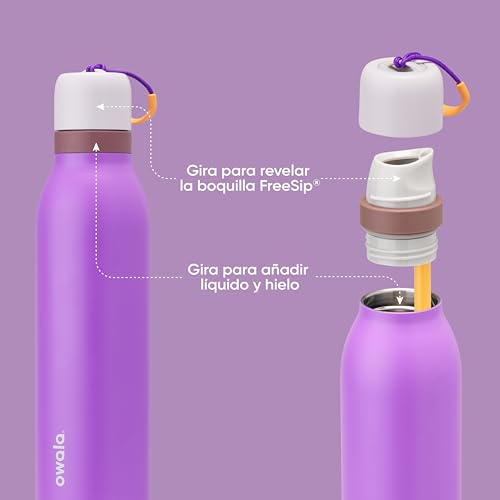 FreeSip Twist Stainless Steel Water Bottle 24 oz California Grapevine