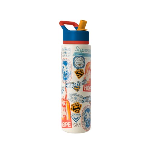 DC Comics Superman Water Bottle with Straw