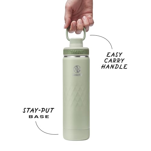 Sport Triple Insulated Water Bottle with Spout Lid and Ice Blocker