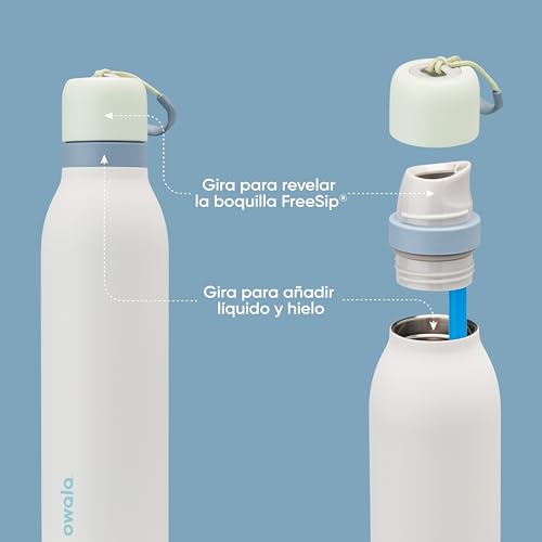 FreeSip Twist Stainless Steel Water Bottle 24 oz Iced Breeze