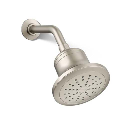 33631-G-BN Cinq Round Single-Function Filtered Showerhead, Five-Layer Filtration, 1.75 GPM, Full Coverage Spray, Premium Durable Material, Vibrant Brushed Nickel