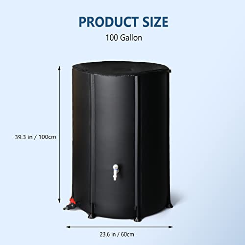 Upgraded 100 Gallon Collapsible Rain Barrel