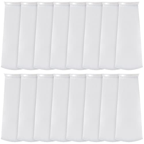 16 Pack 4 Inch Filter Socks 200 μm for Reef and Saltwater Tanks