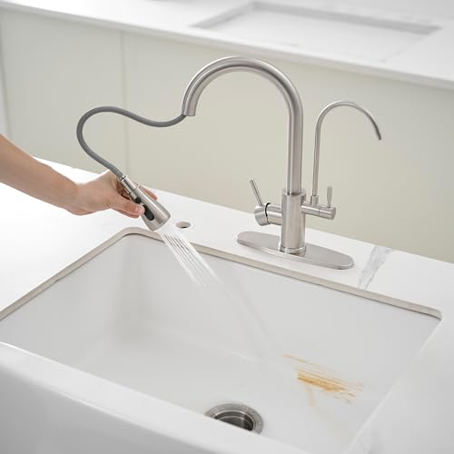 Kitchen Faucets with Water Filter and Pull Down Sprayer