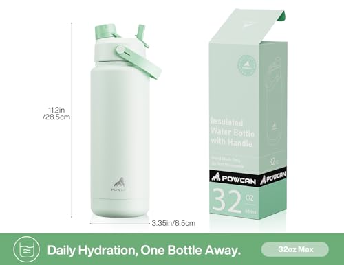 32 oz Insulated Water Bottle with 2