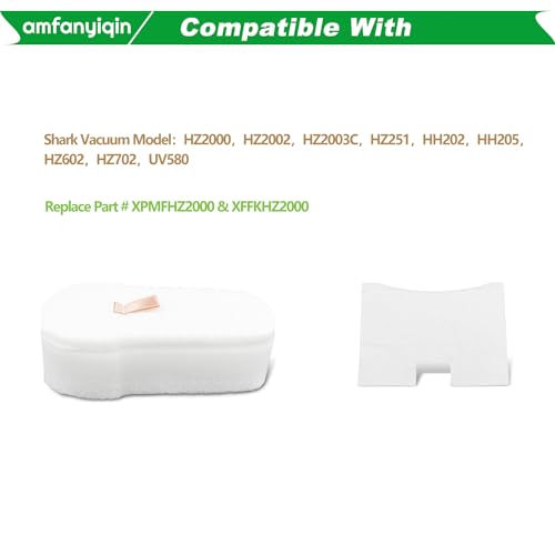 Filter Replacements Compatible with Shark Vacuum HZ2000 HZ2002 HZ251 HZ602 HH200 HH202 HH205 HZ602 HZ702 UV580 QS2000QBK QS2000QBL (4 Count)