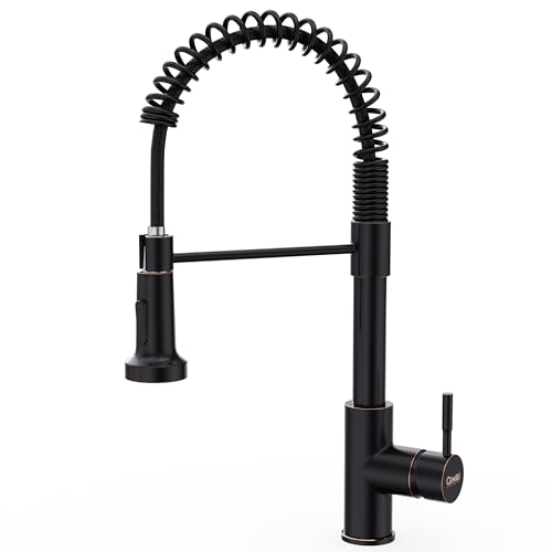 Oil Rubbed Bronze Kitchen Faucet with Pull Down Sprayer