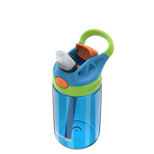 Autospout Kids Water Bottle 14oz Single Pack Blue Poppy