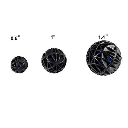 Aquarium 1.4" Bio Balls 100pcs for Fish Tank Pond Canister Filter Media