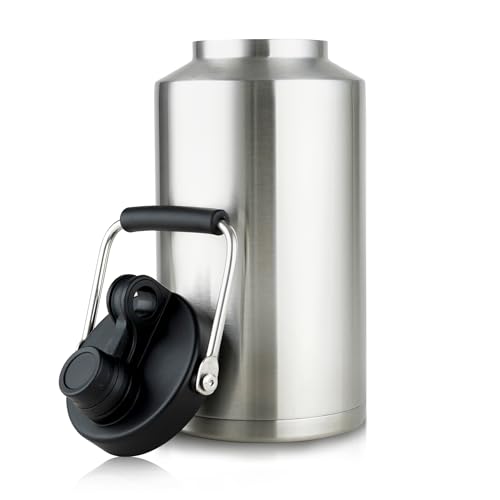 1 Gallon Water Bottle Insulated Stainless Steel Keeps Ice 48Hr