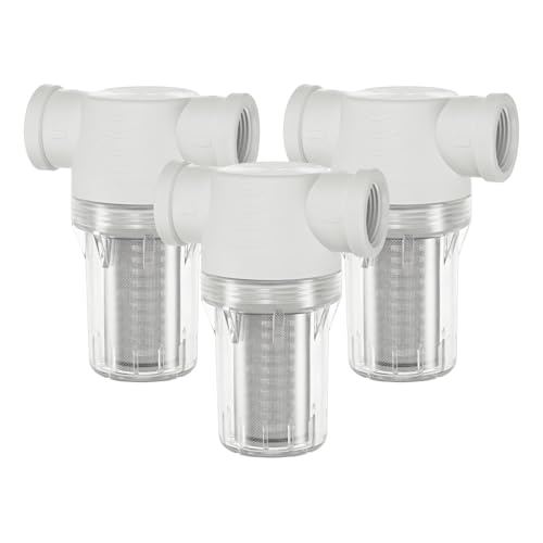 3 Pack Water Pump Strainer with 40 Mesh Stainless Steel Filter Screen