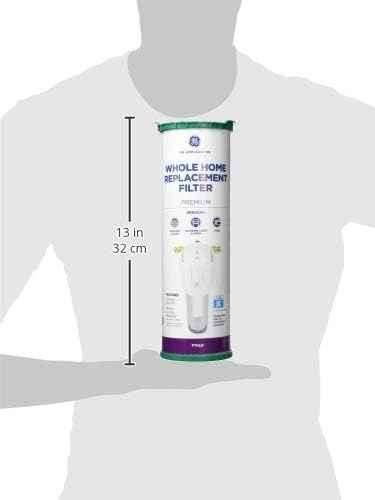 GE FTHLM Whole House Water Filter, Replacement for Water Filtration System, NSF Certified: Reduces Chlorine, Sediment, Rust & Other Impurities, Replace Every 3 Months for Best Results, 1 Filter