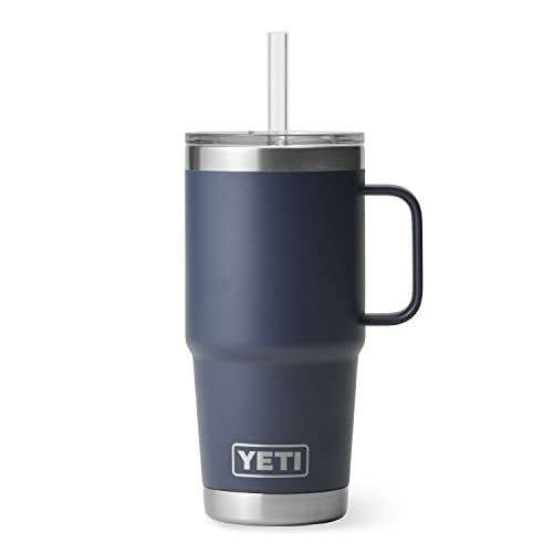 Rambler 25 oz Tumbler with Handle and Straw Lid