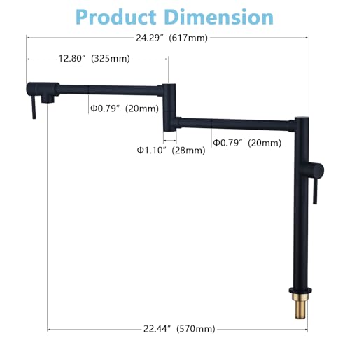 Brass Pot Filler Faucet Deck Mount