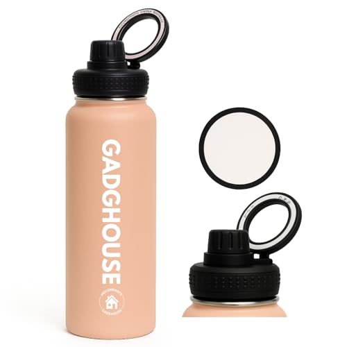 GadgHouse 40oz Stainless Steel Water Bottle with Magnetic Phone Holder