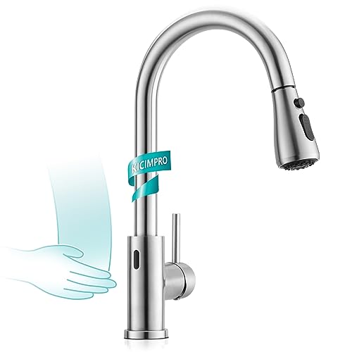 Touchless Kitchen Faucet with Pull Down Sprayer Brushed Nickel