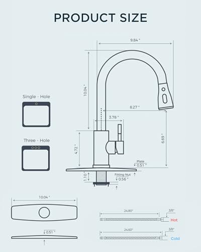 Kitchen Faucet with Pull Down Sprayer