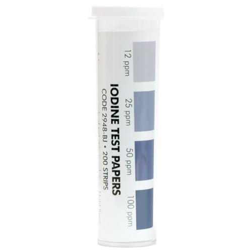 Sanitizer Strength Iodine Test Strips (200 Count)