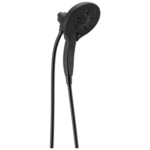 58620-BL-PK 2-in-1 Dual Shower Head, Black, 5 Spray Settings, Lifetime Limited Warranty