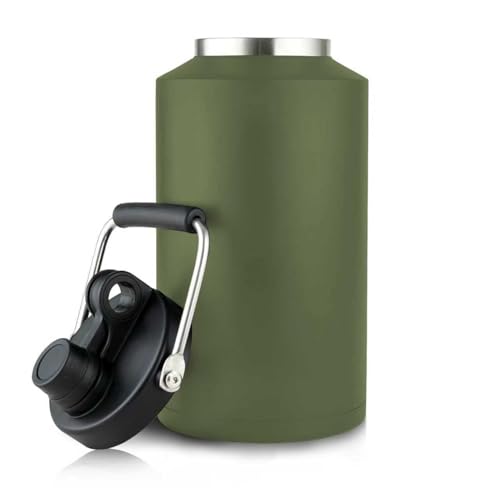1 Gallon Water Bottle Insulated Stainless Steel Keeps Ice 48Hr