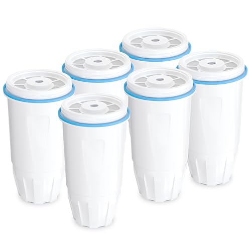 Water Filter Replacement for Zero Pitcher and Dispenser ZR (6 Count)