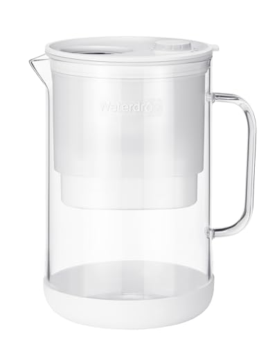 PT-09W 10-Cup Large Glass Water Filter Pitcher, Eco-Friendly