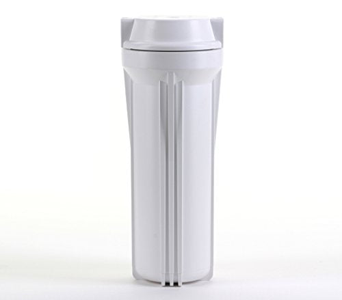 HF2-10WHWH14, 10" White Housing with White Flat Cap For RO & Filtration Systems, 1/4" Ports
