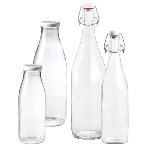 French Glass Swing Top Bottles (3 Count)