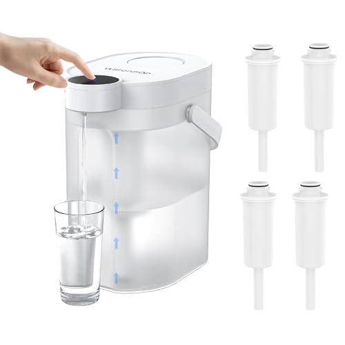 ED06W Electric Water Filter Pitcher with 4 Filters (4 Count)