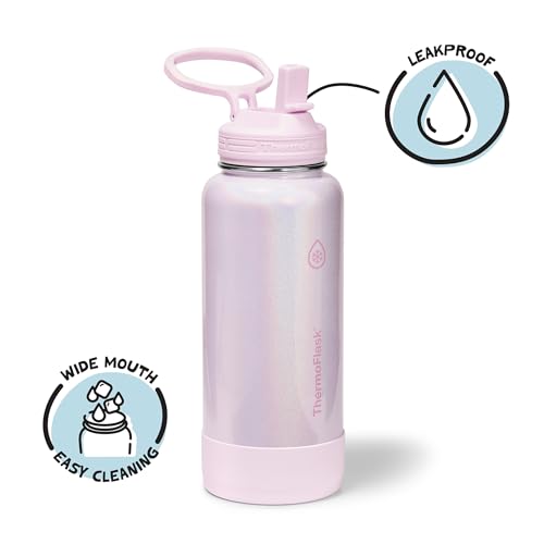 Insulated Water Bottle with Straw Lid