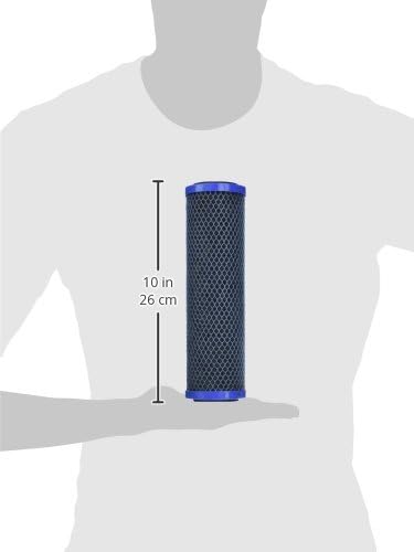 Pentair Pentek CFB-Plus10 Carbon Water Filter, 10-Inch, Under Sink Fibredyne Modified Molded Carbon Block Replacement Cartridge, 10" x 2.5", 5-10 Micron