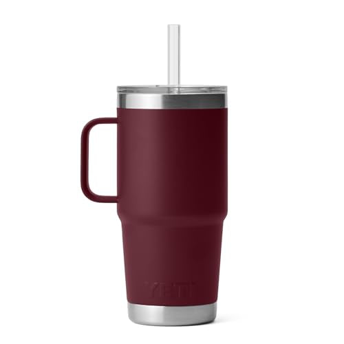 Rambler 25 oz Tumbler with Handle and Straw Lid