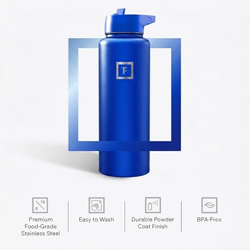64 oz Wide Mouth Water Bottle with Straw