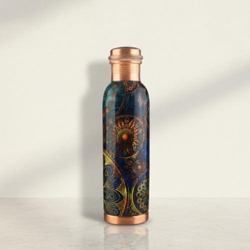 Pure Printed Copper Water Bottle