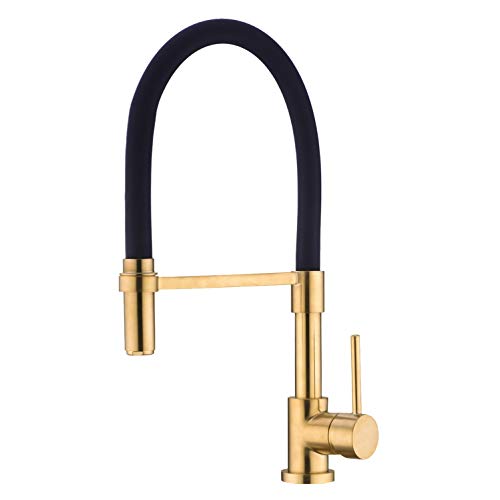 Gold and Black Kitchen Faucet