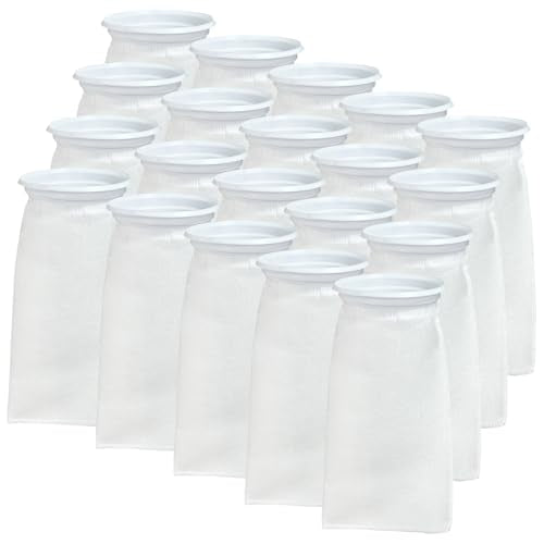 20 Pack 4 Inch Ring Felt Filter Socks 200 μm Compatible with Waterbox Marine X 60.2 (20 Count)